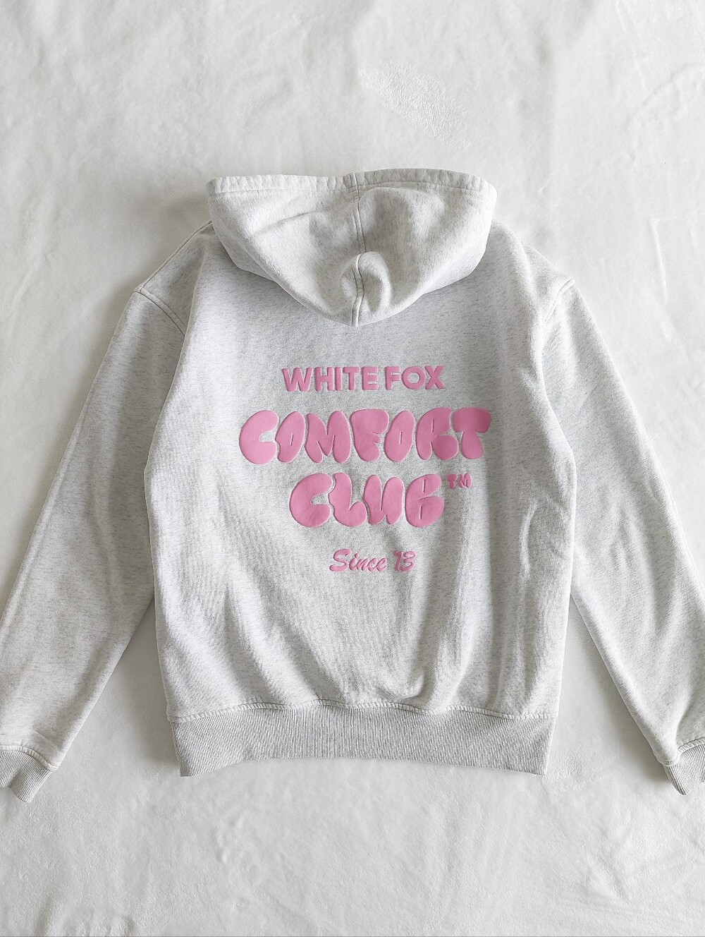 White Fox Women's XS/S Oversized Hoodie Sweatshirt Pink Logo - Picture 2 of 8